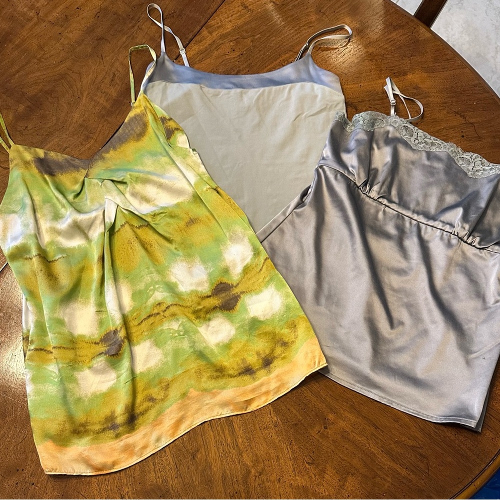 Banana Republic Set of Three Satin and Silk Camisoles